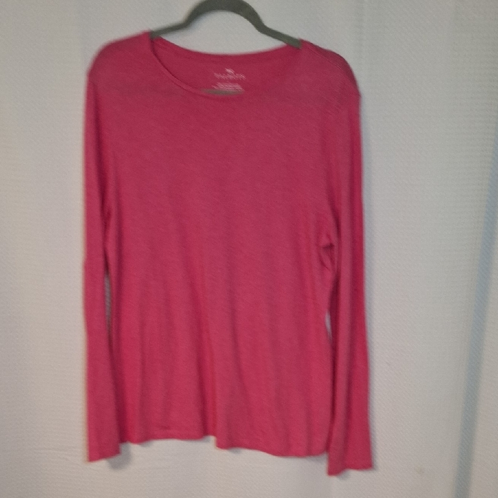 Talbots Pink Size Large Long-Sleeve T-Shirt – Soft Cotton Blend